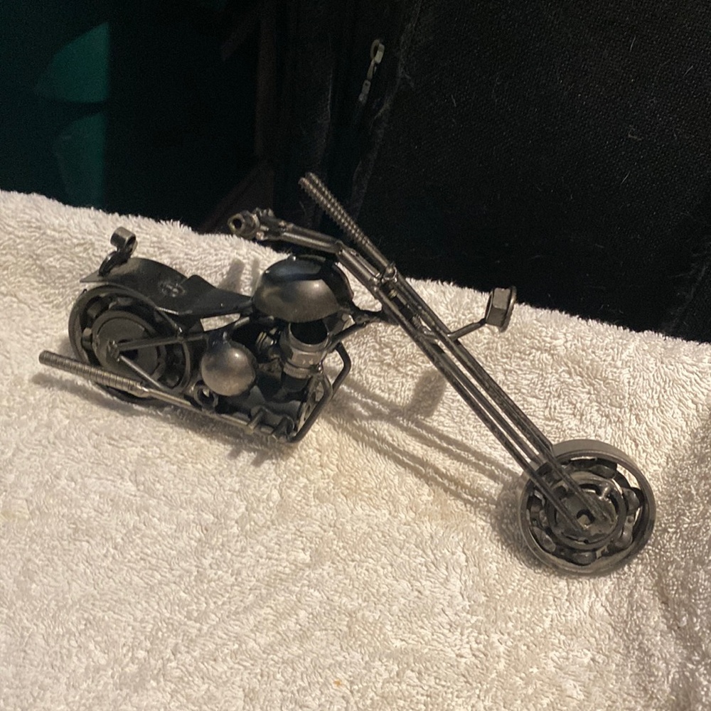 Bronze Harley made with scraps